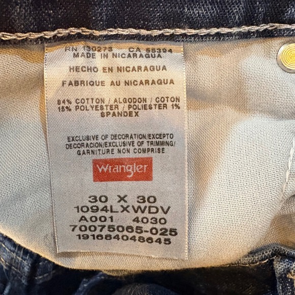 Wrangler Five Star Premium Carpenter Jeans Mens 30x30 Flex Dark Indigo 1094LXWDV - Picture 5 of 9